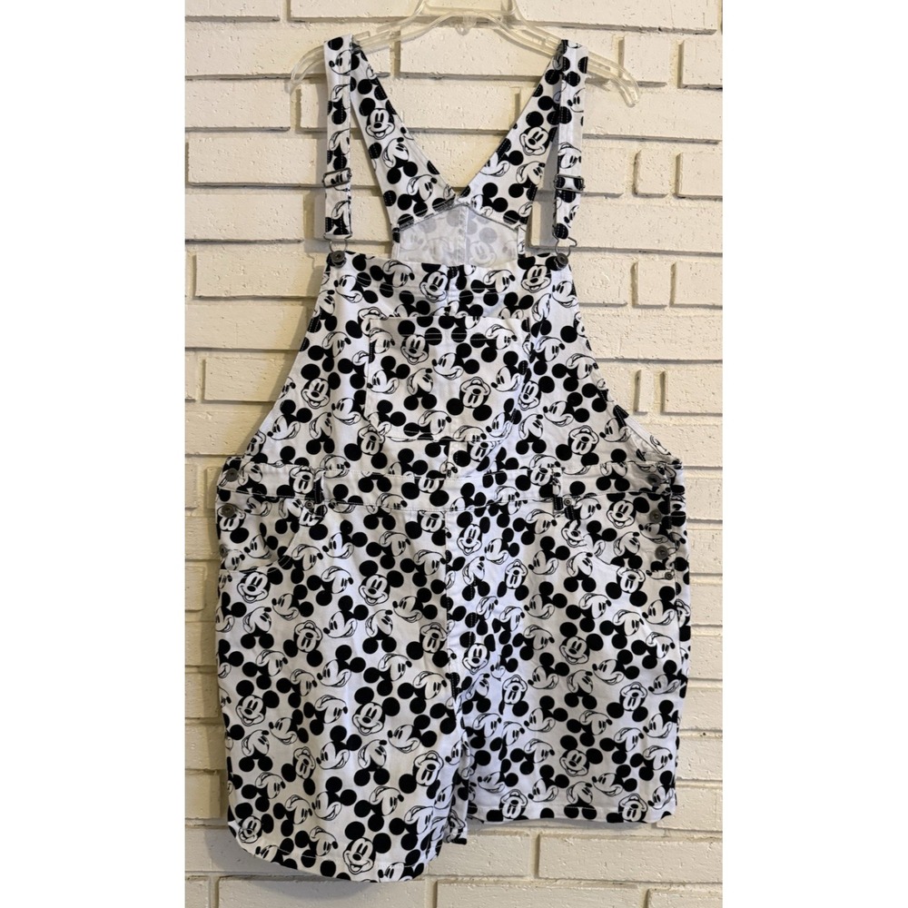 Hot Topic Mickey Mouse Overall Shorts Womens 3X White Disney Print Shortalls